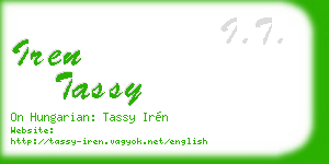 iren tassy business card
